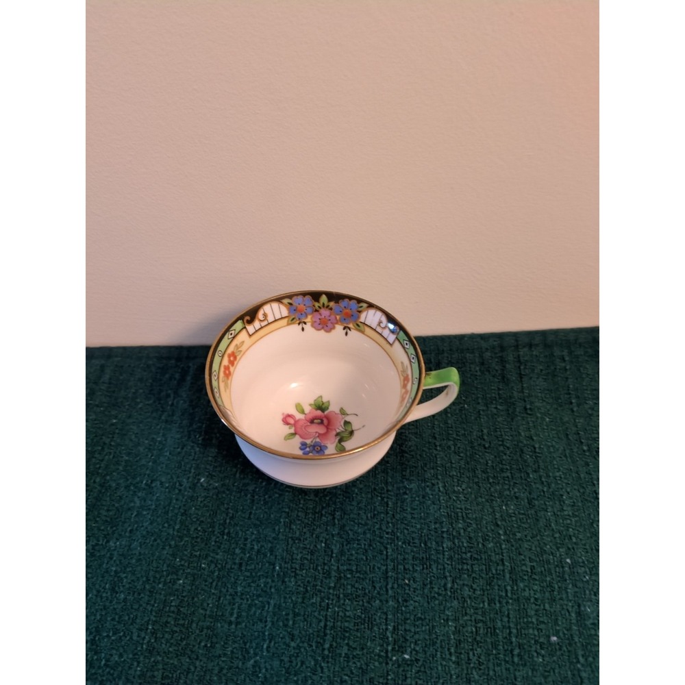 Aynsley Multicolor Floral Interior Bone‎ China Teacup Made in England